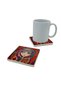Anatolian Ethnic Motif Girl Painting Printed Natural Stone Coaster 10X10 Krt-113 - 2