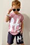 Digital Hi Printed Combed Cotton Powder T-Shirt and Shorts Set for Boys - 5