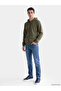 Ozmarka New Season Khaki Men's Zippered Sweatshirt - 2