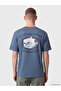 Vizyon New Season Blue Crew Neck Printed Men's T-Shirt - 4