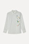 Women's Off-White Striped Oversize Long Sleeve Shirt