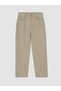 Özmarka New Season Beige Regular Fit Gabardine Men's Trousers - 5
