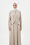 Sleeveless Dress with Bolero Lyocell Suit 978 Stone - 4