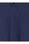 Vizyon New Season Navy Blue Polo Collar Ribbed Men's T-Shirt - 6