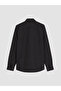 Ozmarka New Season Black Slim Fit Dobby Men's Shirt - 5