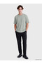 Vizyon New Season Blue Loose Fit Fluid Fabric T-Shirt /04 - 2