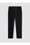 Ozmarka New Season Black Slim Fit Men's Pleated Trousers - 5