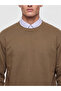 Özmarka New Season Brown Crew Neck Men's Sweatshirt - 3