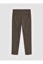 Özmarka New Season Brown Regular Fit Men's Trousers - 7