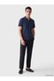 Vizyon New Season Navy Blue Polo Collar Ribbed Men's T-Shirt - 2