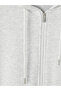 Gray Hooded Men's Zippered Sweatshirt - 7
