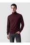 Lcwaikiki Classic Plum Turtleneck Men's Knitwear Sweater