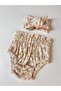 Shorts Band Set with Cream Flowers - 3
