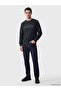Peak New Season Anthracite Crew Neck Printed Men's Sweatshirt - 2