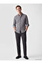 Peak New Season Black Regular Fit Dobby Men's Trousers