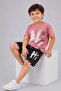 Digital Hi Printed Combed Cotton Powder T-Shirt and Shorts Set for Boys - 3