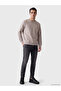 Vizyon New Season Gray Crew Neck Printed Men's Sweatshirt - 2