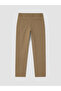 Özmarka New Season Khaki Regular Fit Gabardine Men's Trousers - 7