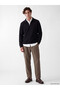 Vizyon New Season Black Polo Collar Men's Sweatshirt - 2