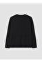 Özmarka New Season Black Crew Neck Men's Sweatshirt - 8