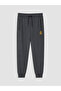 Özmarka New Season Gray Embroidered Men's Jogger Sweatpants