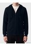 Vizyon New Season Navy Blue Regular Fit Hooded Men's Knitwear Cardigan - 3