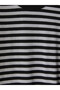 Özmarka New Season Anthracite Crew Neck Striped Men's Sweatshirt - 6