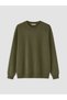 Özmarka New Season Khaki Crew Neck Men's Sweatshirt - 5