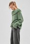 Women's Baby Ruffle Collar Long Sleeve Knit Sweater - 2