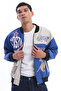 Men's Oversize Printed Zippered Coat Racer Design Biker Jacket - 4