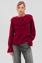 Women's Baby Ruffle Collar Long Sleeve Knit Sweater