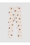 Özmarka New Season Ecru Crew Neck Girls' Pajama Set - 7