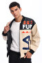 Men's Oversize Printed Zippered Coat Racer Design Biker Jacket - 3