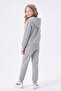 3 Thread Girls' Printed Hooded Zipper Tracksuit Set - 4