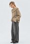 Women's Baby Ruffle Collar Long Sleeve Knit Sweater - 2