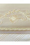 Embroidered Lace Single Pique & Bedspread with Border - Milk Coffee - 2