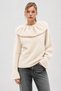 Women's Baby Ruffle Collar Long Sleeve Knit Sweater