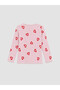 Peak New Season Pink Crew Neck Printed Girls' Pajama Set - 6