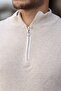 Unisex Ribbed Half-Zip Collar Detailed Knitwear - 2
