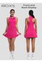 Women's Tennis Dress, Golf Dresses with Built-in Shorts for Women, Strappy Backless Yoga Dress With - 4