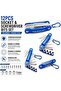 12PCS Foldable Socket & Screwdriver Bits Set – Pocket Size Multi Tool Kit, Chrome Vanadium Steel Repair Tool with 4 Socket Wrenches, 8 Screwdriver Bits & 1/4" Adapter, Portable EDC Keycha - 2