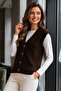 Buttoned Knitwear Sweater N518 Brown - 2