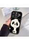 iPhone 16 Pro Max Compatible Cute Panda Figure Printed Hard Case, Shock-Absorbing Protection - 3