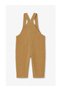 Beige Velvet Baby Boy Salopet and T-Shirt Set - 6