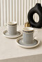 Tabak Evi Porcelain Helen Coffee Cup Set 90Cc 4 Pieces for 2 People - 2