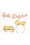 Happy Birthday Birthday Queen Birthday Set – Crown, Glasses, and Rose Gold Banner