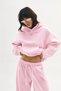 Women's Oversize Hoodie Gia Art Printed Pink – Hooded, Kangaroo Pocket, 3 Thread Raster Fleece - 2