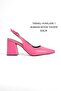 Slope Toe, Open Back, 7 cm Covered Heel, New Season - 2