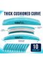 Sunshine Professional Curved Nail Files buffer120/180 Grit, Thick Cushioned Dual-Sided Washable and Disinfectable Nail Files for Natural, Acrylic and Gel Nails, Turquoise Blue, Pack of 10 - 4