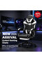Black & White Ergonomic Gaming Chair with Footrest, Adjustable Height 112-122cm, Full Body Support Comfortable Racing Chair